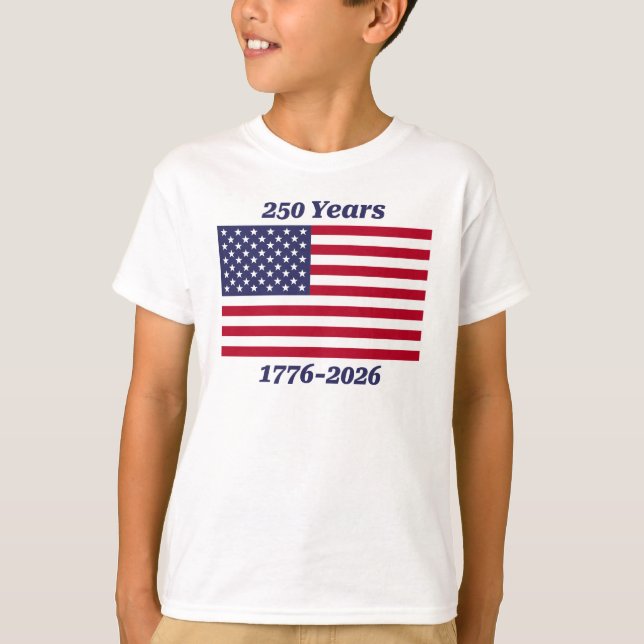 Patriotisch 250 Jahre 1776-2026 T-Shirt (Vorderseite)
