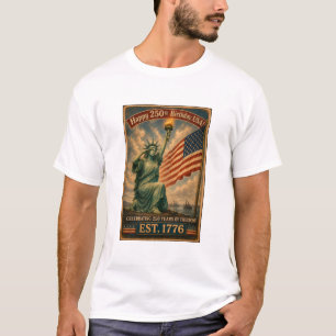 Patriotisch 250 Jahre USA 4. Juli Freiheitsstatue T-Shirt