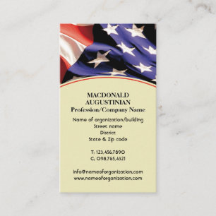 Patriotisch   AMERIKANER   Stars Streifen   USA-Fl Visitenkarte