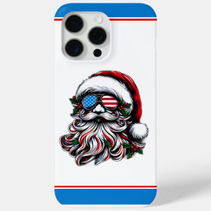 Patriotisch-amerikanischer Weihnachtsmann Case-Mate iPhone Hülle
