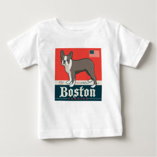 Patriotisch   Boston Terrier Baby T-shirt