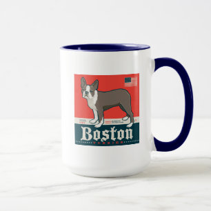 Patriotisch   Boston Terrier Tasse