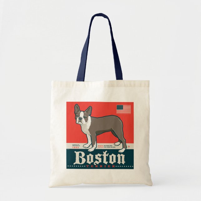 Patriotisch | Boston Terrier Tragetasche (Vorne)