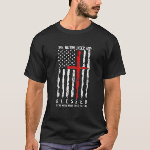 Patriotisch Christlich gesegnete eine Nation unter T-Shirt