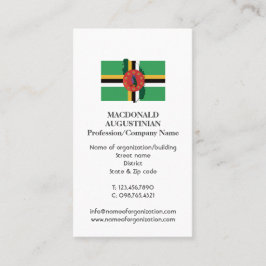 Patriotisch | DOMINICA FLAG | Foto Business Card Visitenkarte