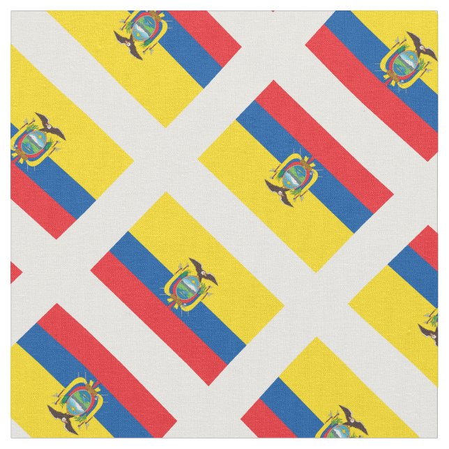 Patriotisch: Flagge Ecuadors Stoff (Nahaufnahme)