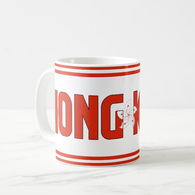 Patriotisch für die nationale Flagge Hongkongs Kaffeetasse (Vorderseite Links)