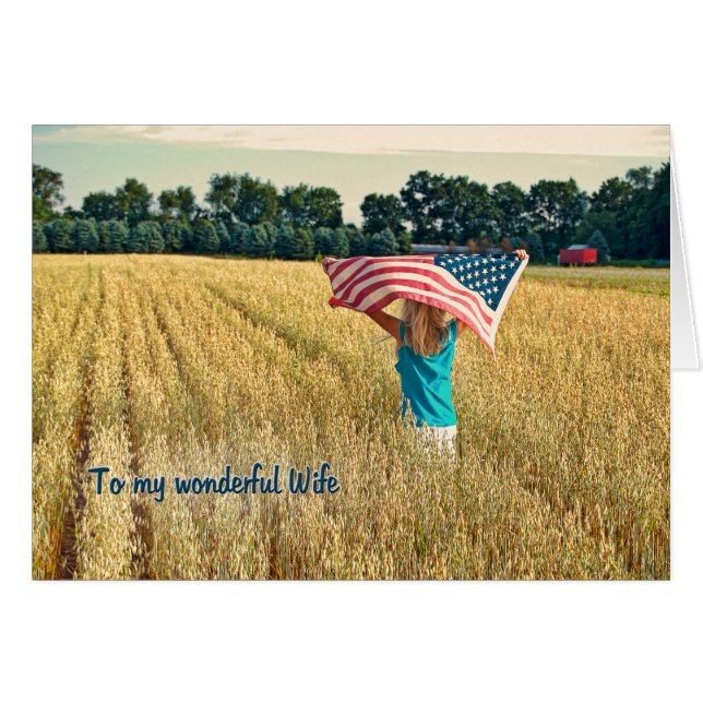 Patriotisch für Ehefrau (Vorderseite (Horizontal))