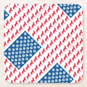 Patriotisch für Schäfer-Flag Rechteckiger Pappuntersetzer