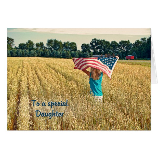 Patriotisch für Tochter (Vorderseite (Horizontal))