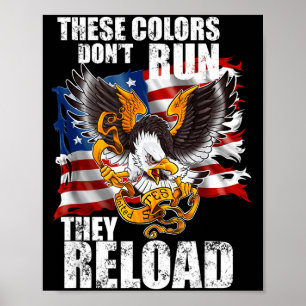 Patriotisch I Amerikanische Flagge I USA-Farben Ve Poster