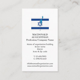 Patriotisch | ISRAEL FLAG | Foto-Visitenkarte Visitenkarte