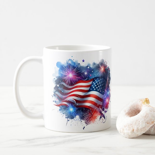 Patriotisch Kaffeetasse (Mit Donut)
