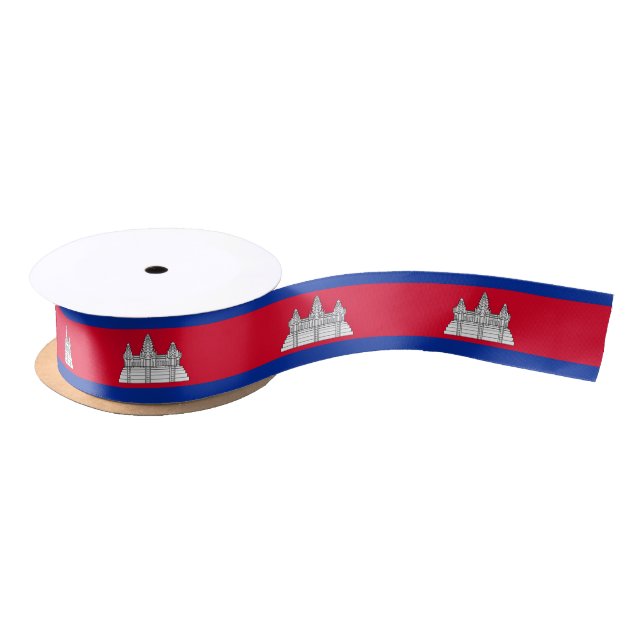 Patriotisch Kambodscha Flaggenstaat Satin Ribbon Satinband (Spule)
