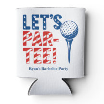 Patriotisch "Lass's Par-T-Shirt!" Golf Can Cooler
