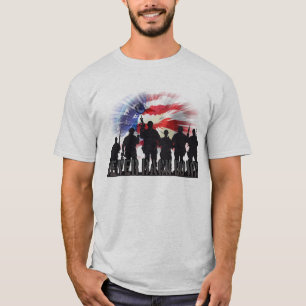 Patriotisch nie die Adlerflagge und Soldaten zurüc T-Shirt