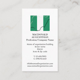 Patriotisch | NIGERIA FLAG | Foto-Visitenkarte Visitenkarte