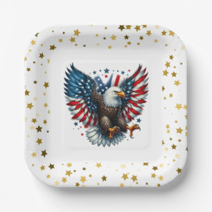 Patriotisch Pappteller