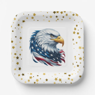 Patriotisch Pappteller