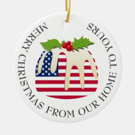 Patriotisch | Pudding | AMERIKANISCHE FLAG Keramik Ornament