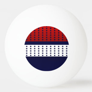 Patriotisch Rot Weiß und Blau mit Sternendesign Tischtennisball