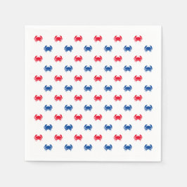 Patriotisch Rot, Weiß und Blau Serviette