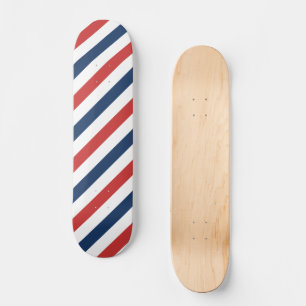 Patriotisch Rot Weiß und Blau Streifen Skateboard
