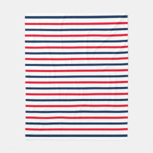 Patriotisch-rote blaue Streifen modern Fleecedecke