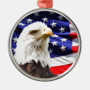 Patriotisch Silbernes Ornament