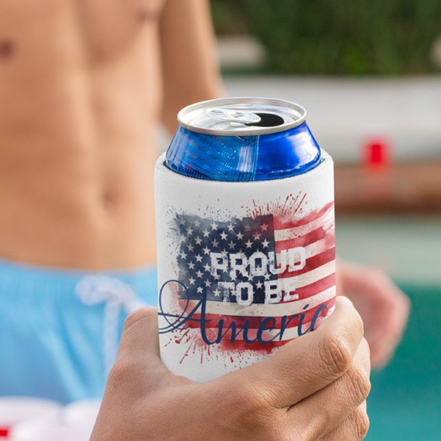 Patriotisch | stolz auf Amerikaner | Flagge | 4. J Dosenkühler (Von Creator hochgeladen)