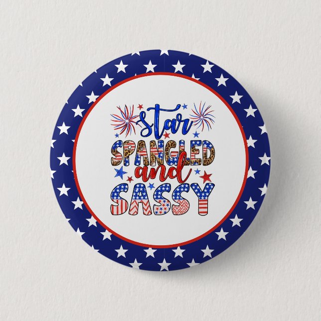 Patriotisch und frech button (Vorderseite)