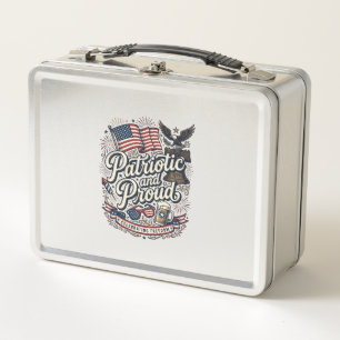 Patriotisch und stolz vintage 4. Juli Metall Brotdose
