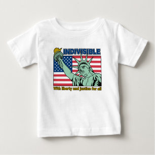 Patriotisch-unsichtbar-Freiheit und Gerechtigkeit  Baby T-shirt