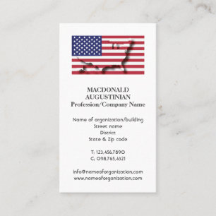 Patriotisch  US - Flagge  Foto Business Card Visitenkarte