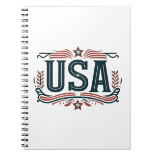 Patriotisch, Vintag USA Notizblock