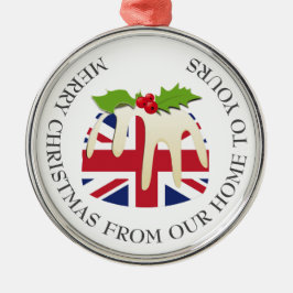 Patriotisch | Weihnachts-Pudding | UNION JACK Ornament Aus Metall