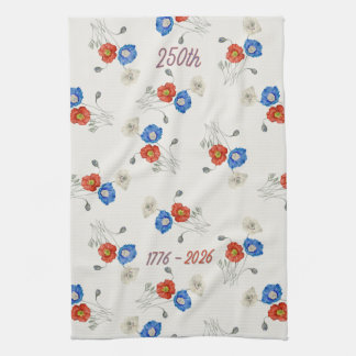 Patriotische 250. rote weiße & blaue 1776-2026 Moh Geschirrtuch