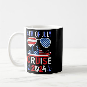 Patriotische 4. Juli-Kreuzfahrt Familien-Squad-Mat Kaffeetasse