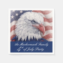 Patriotische 4. Juli Rot Weiß Blau Adler Party