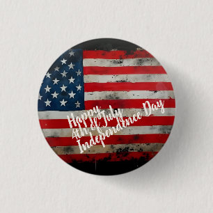 Patriotische 4. Juli Unabhängigkeitstag-Kunst Button