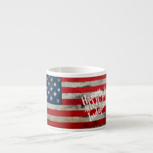 Patriotische 4. Juli Unabhängigkeitstag-Kunst Espressotasse