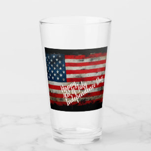 Patriotische 4. Juli Unabhängigkeitstag Kunst Glas