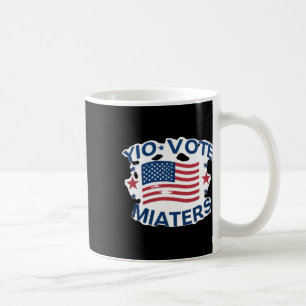 Patriotische Abstimmung Design mit amerikanischer Kaffeetasse