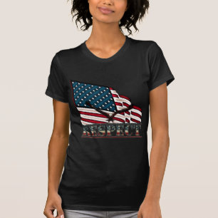 Patriotische Achtung mit Weißkopfseeadler und USA- T-Shirt