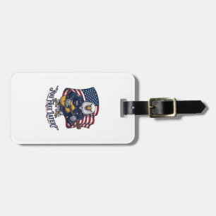 Patriotische Adler Gitarre Vintage Gepäckanhänger