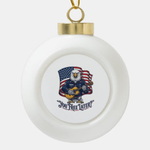 Patriotische Adler Gitarre Vintage Keramik Kugel-Ornament