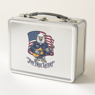 Patriotische Adler Gitarre Vintage Metall Brotdose