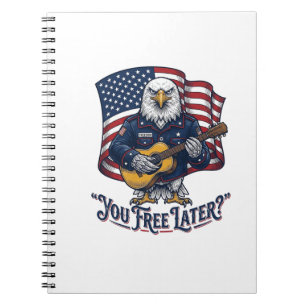Patriotische Adler Gitarre Vintage Notizblock