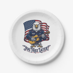 Patriotische Adler Gitarre Vintage Pappteller