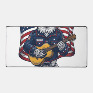 Patriotische Adler Gitarre Vintage Schreibtischunterlage